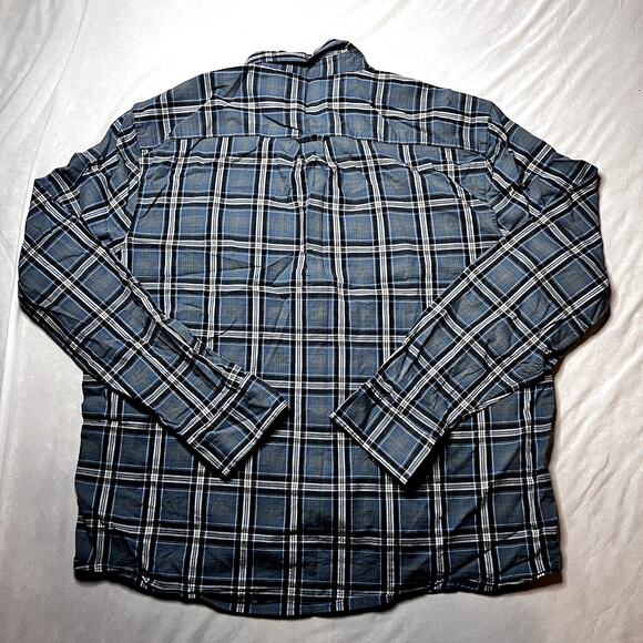 Lucky Brand Men's Blue Plaid Shirt, XL, Untucked Fit - Picture 2 of 7